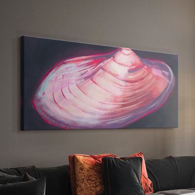 Neon Shell I - Toile tendue avec châssis - Prêt à accrocher