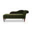 Chaise longue de chambre et de salon en velours et bois massif vert campagne américaine-193486856