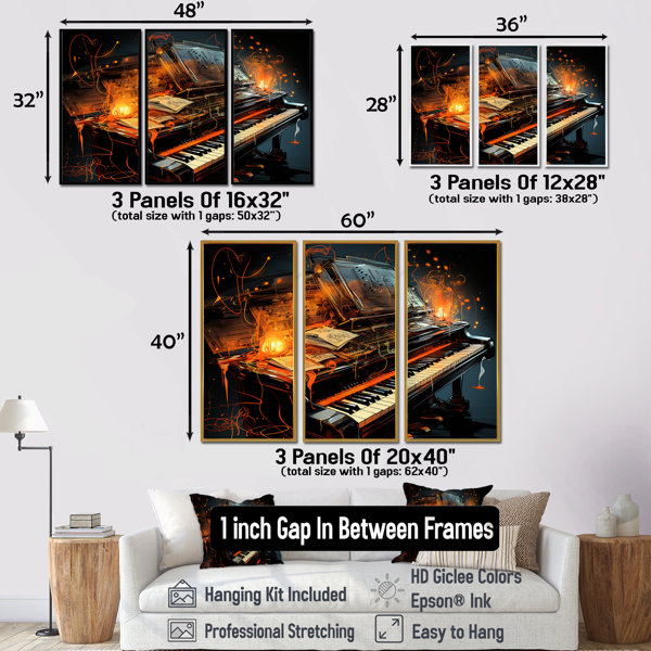 Lark Manor Athol - Piano Wall Art Print Set - Wayfair Canada