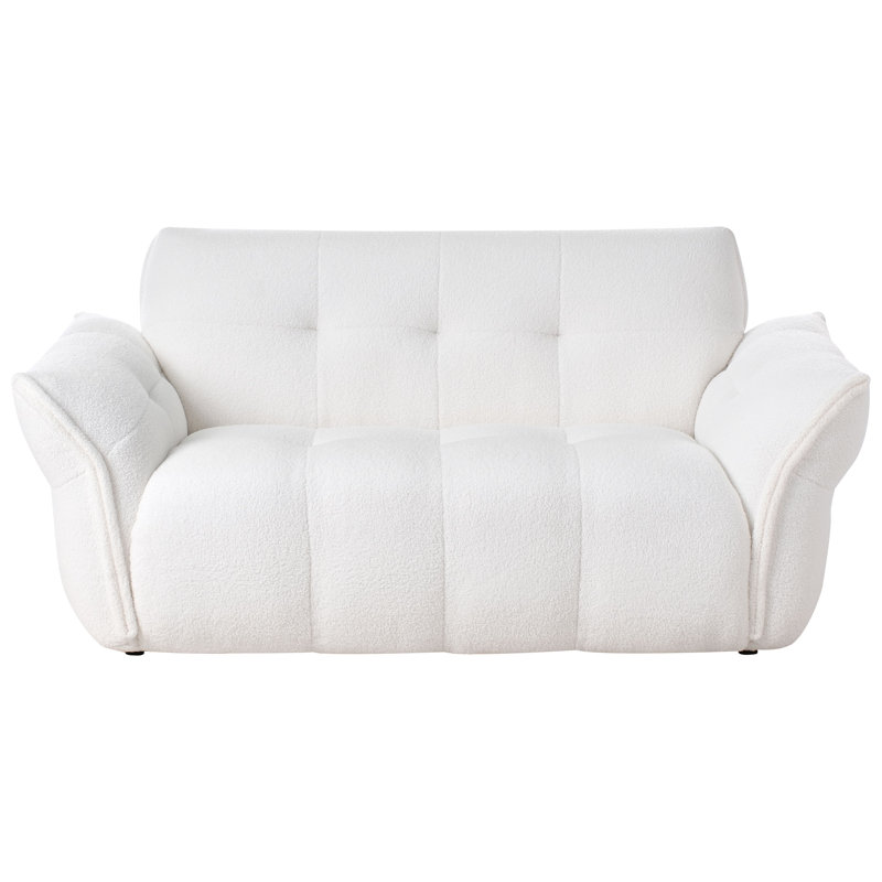 Sofa 2 Seater HALBA Boucle, White