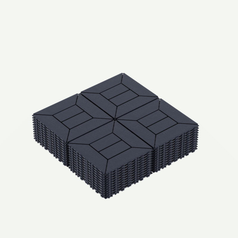 New Style 12" Patio Deck Tiles, DIY Module Interlocking Decking Tiles Floor Tile,Easy And Quick Installation Court Tiles For Porch Poolside Balcony Backyard 44Pcs