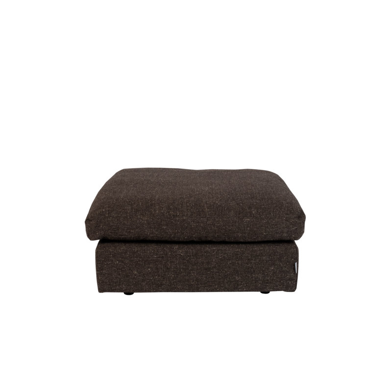 Sense Square Ottoman, Brown Polyester Blend