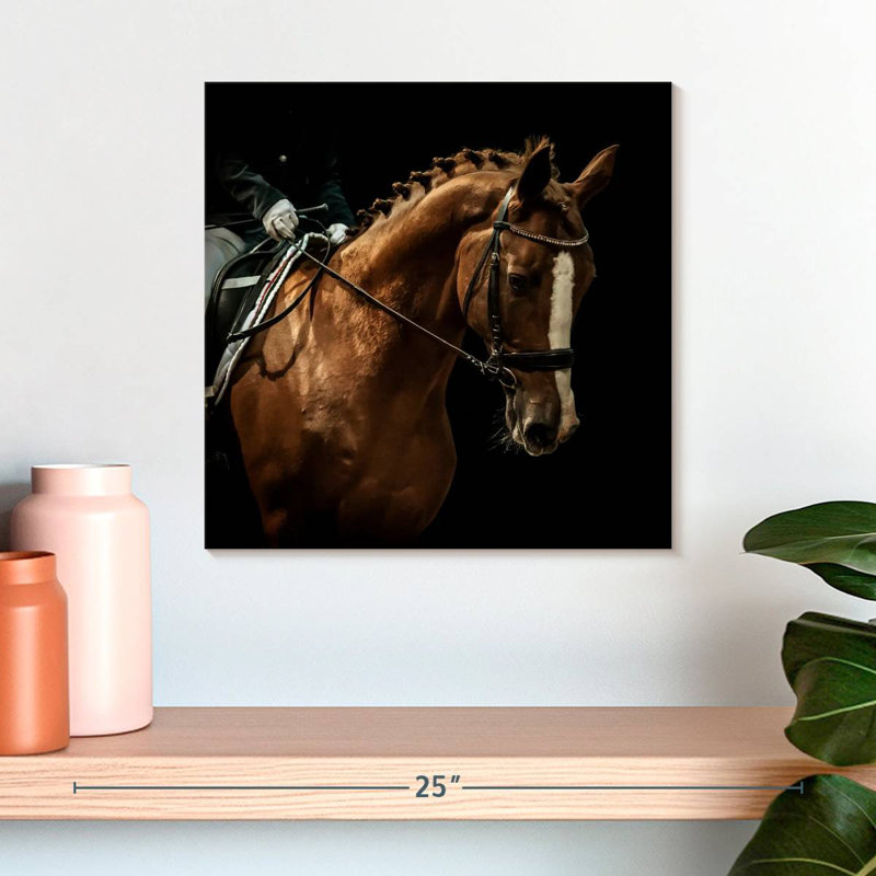 Cheval châtaignier Brampt, H 16 po x l 16 po
