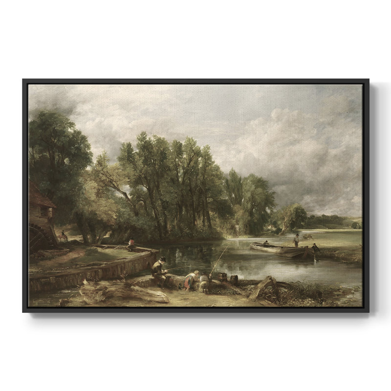 "Vintage Landscape -DXC III" sur toile, Noir, H 17 po x l 25 po