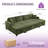 113'' U-Shaped Pull-Out Sofa Bed With Storage Chaise-89332600