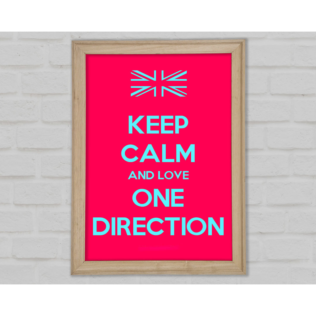 Keep Calm One Direction Gerahmter Druck