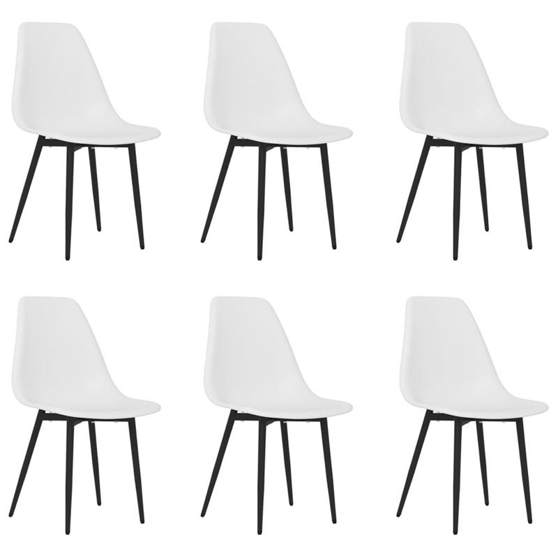 47cm H Metal Side Chair in Transparent, Black, White