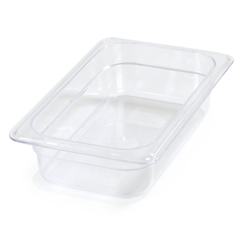 Carlisle Food Service Products Rectangle Plastic Food Storage Container, 2.5", Clear