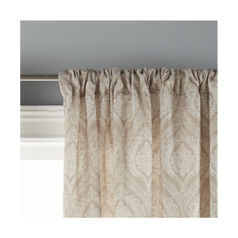 Rainsville Semi Sheer Curtain Single Panel, Tan