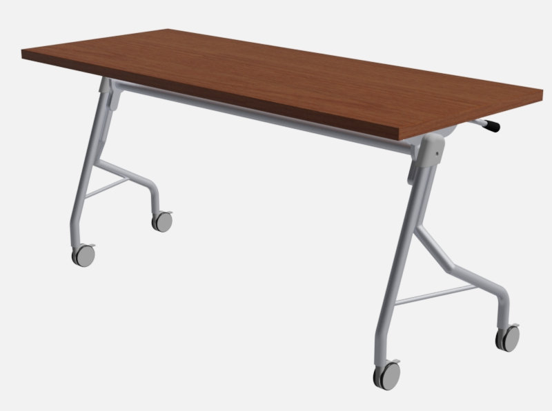 Table de formation avec roulettes Gaona, H 29 po x l 60 po x P 24 po, Cerisier Rainier