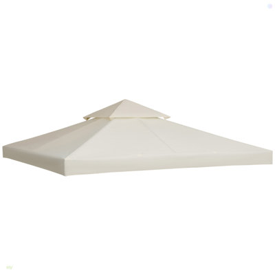 Gazebo Replacement Canopy, 2-Tier Top UV Cover For 9.84' X 9.84' Outdoor Gazebo Models 01-0153 & 100100-076(TOP ONLY)