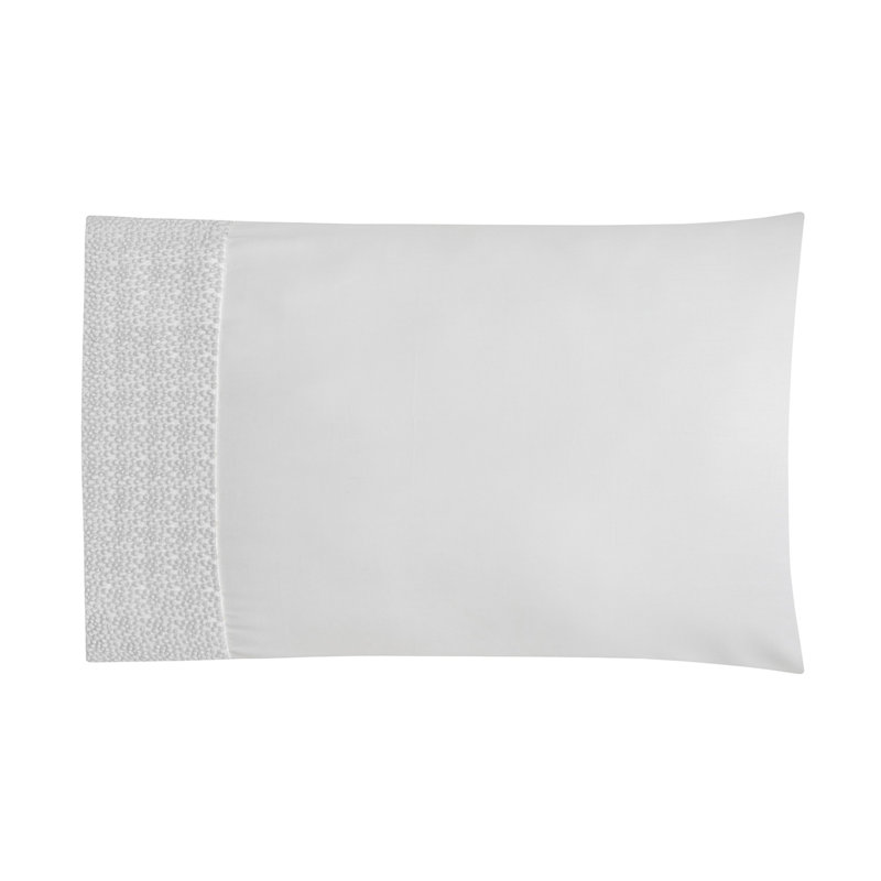 Pearls 100% Cotton Sateen pillowcases (pack 2 un), King, white-latte