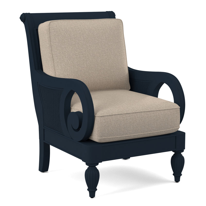 Fauteuil d'appoint Grandview, Performance Crypton coquille d'œuf; 0884-93, Finition marine