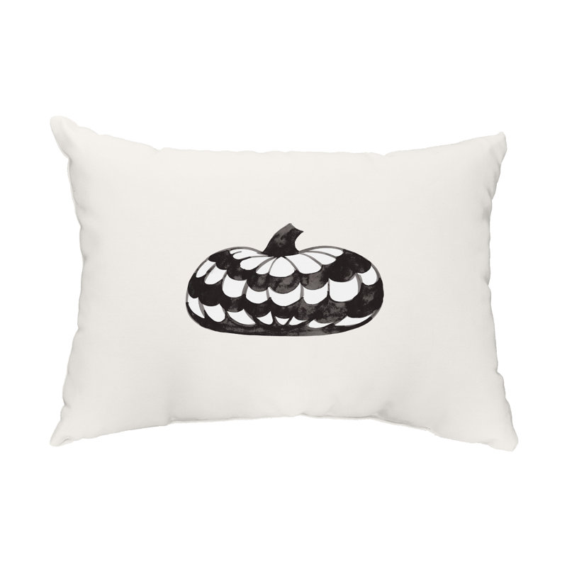 Outdoor Reversible Throw Pillow, White, 14"x20"