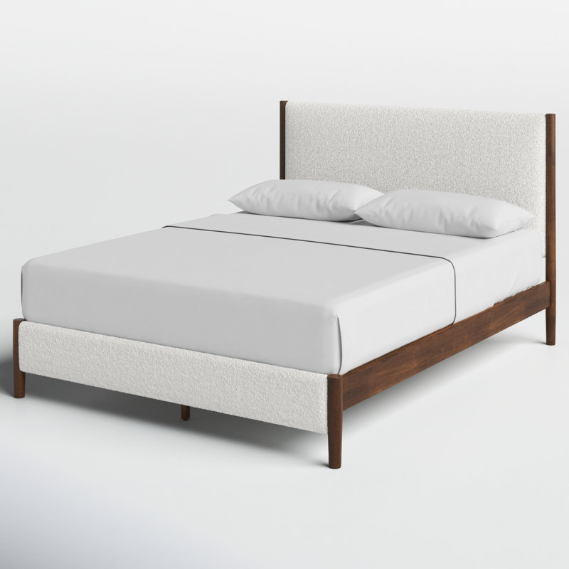 Irie Upholstered Platform Bed - Soft Cream Comfort