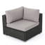 Ensemble de conversation modulaire en rotin de six articles avec coussins Josselyn-1610146287