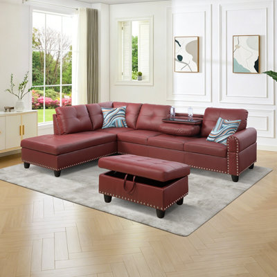 Oula The Vantura Sofa,Chaise& Ottoman Set - Left Hand Facing