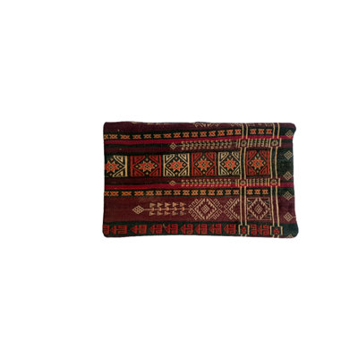 Geoffrey Kilim Handwoven Claret Cushion Cover