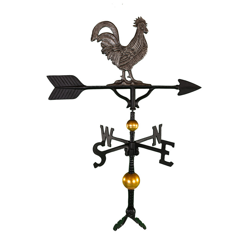 Deluxe Rooster Weathervane, Swedish Iron