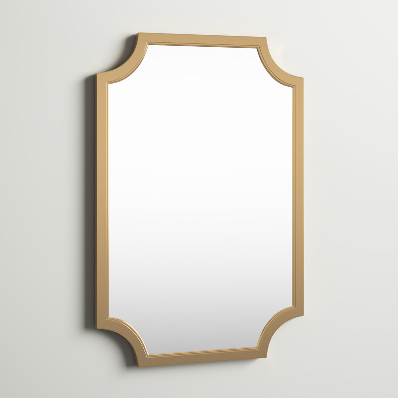 Miroir d'appoint Mertztown Glam, 36 po x 24 po, Or