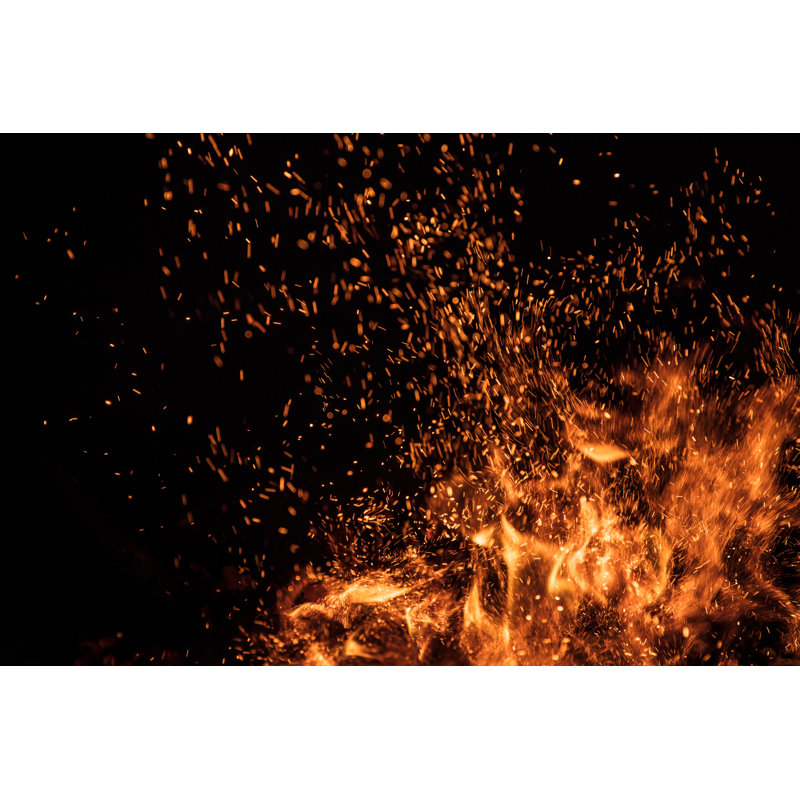 Flames Background by Kesu01 - Wrapped Canvas Print, 30cm H x 46cm W x 3.8cm D