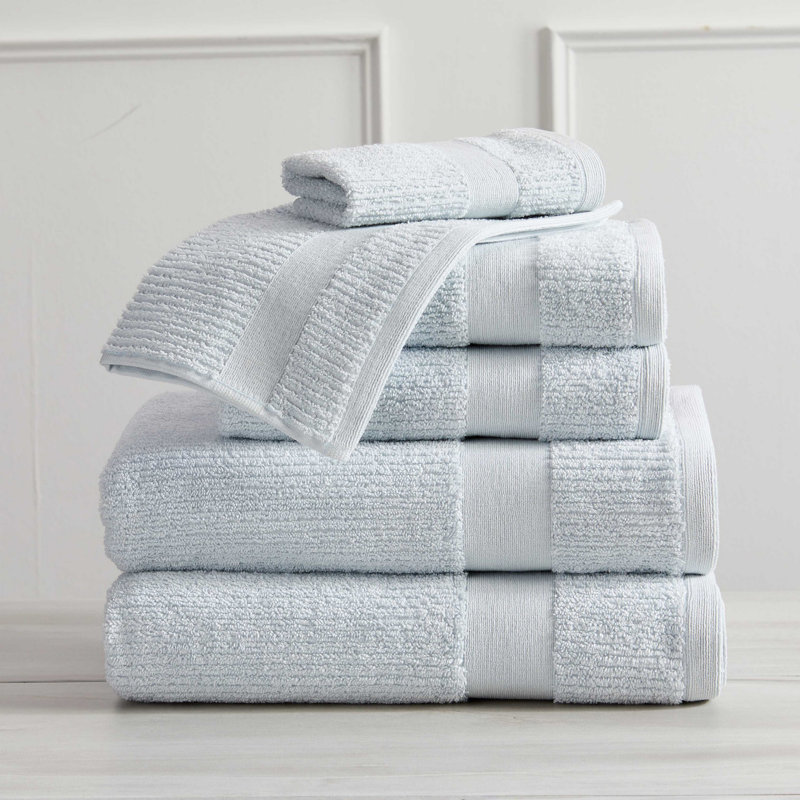 Ensemble de serviettes 6 pièces 100% coton Zwilling, Bleu spa