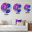 Horloge murale mauve à motif de spirale fractale-59913499