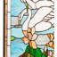 Tiffany Swans Stained Glass Window