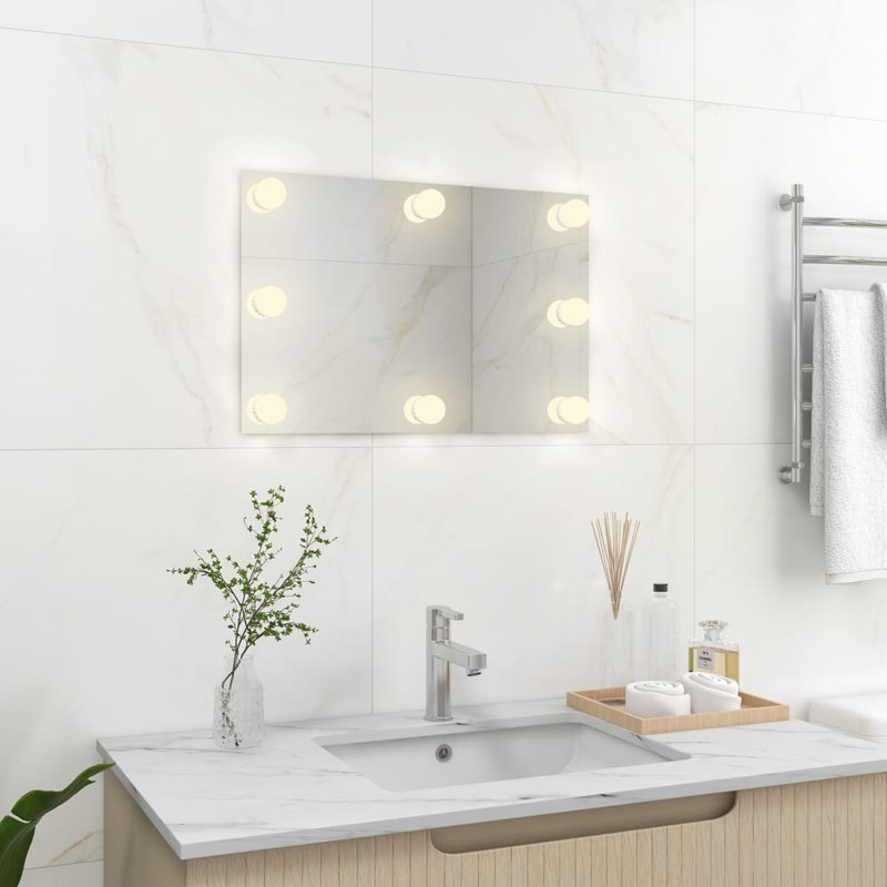 Birgül Flat Wall Mirror, 40cm H x 60cm W