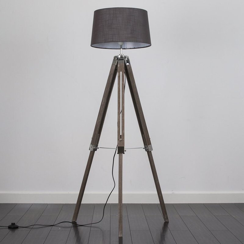 Bella Vista 145.5cm Tripod Floor Lamp, LED bulb, Grey