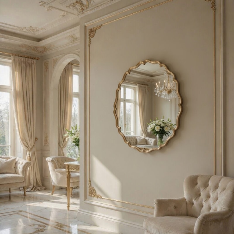 Goyette Scalloped Metal Wall Mirror
