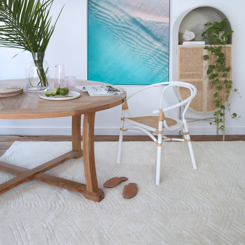 Area Rug in Cream, Rectangle 9'10" x 13'1"