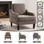 Fauteuil d'appoint rembourré en chenille Mordern And Chic Design-206424817