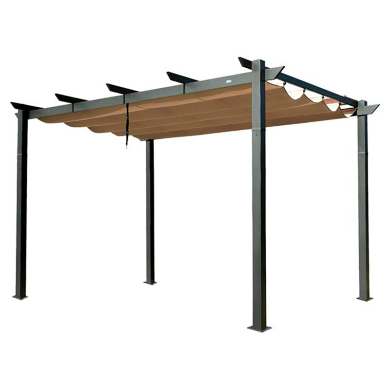Pergola d'extérieur rétractable avec auvent pare-soleil résistant aux intempéries, pavillon de jardin en aluminium pour patio, terrasse, jardin