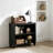 2-tier Open Bookshelf, 27.56"W Engineered Wood Storage, Shelf With Legs For Living Room, Bedroom, Home Office, Black-501155999