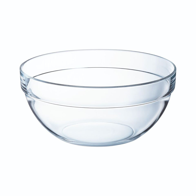 2.5L Pasabahce Single Chef's Glass Salad Mixing Serving Bowl (Set of 2)