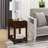 25'' Rectangular Farmhouse End Table With Storage Shelf, Sofa Side Table With Solid Wood Legs For Living Room, Bedroom, Office-13242563