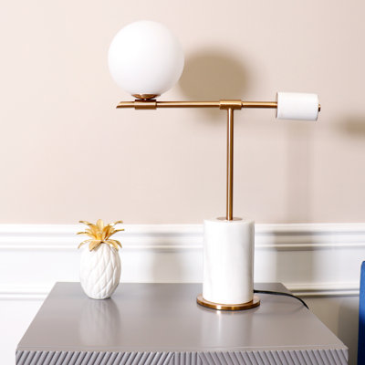 Bianca Brushed Gold Marble Modern Table Lamp