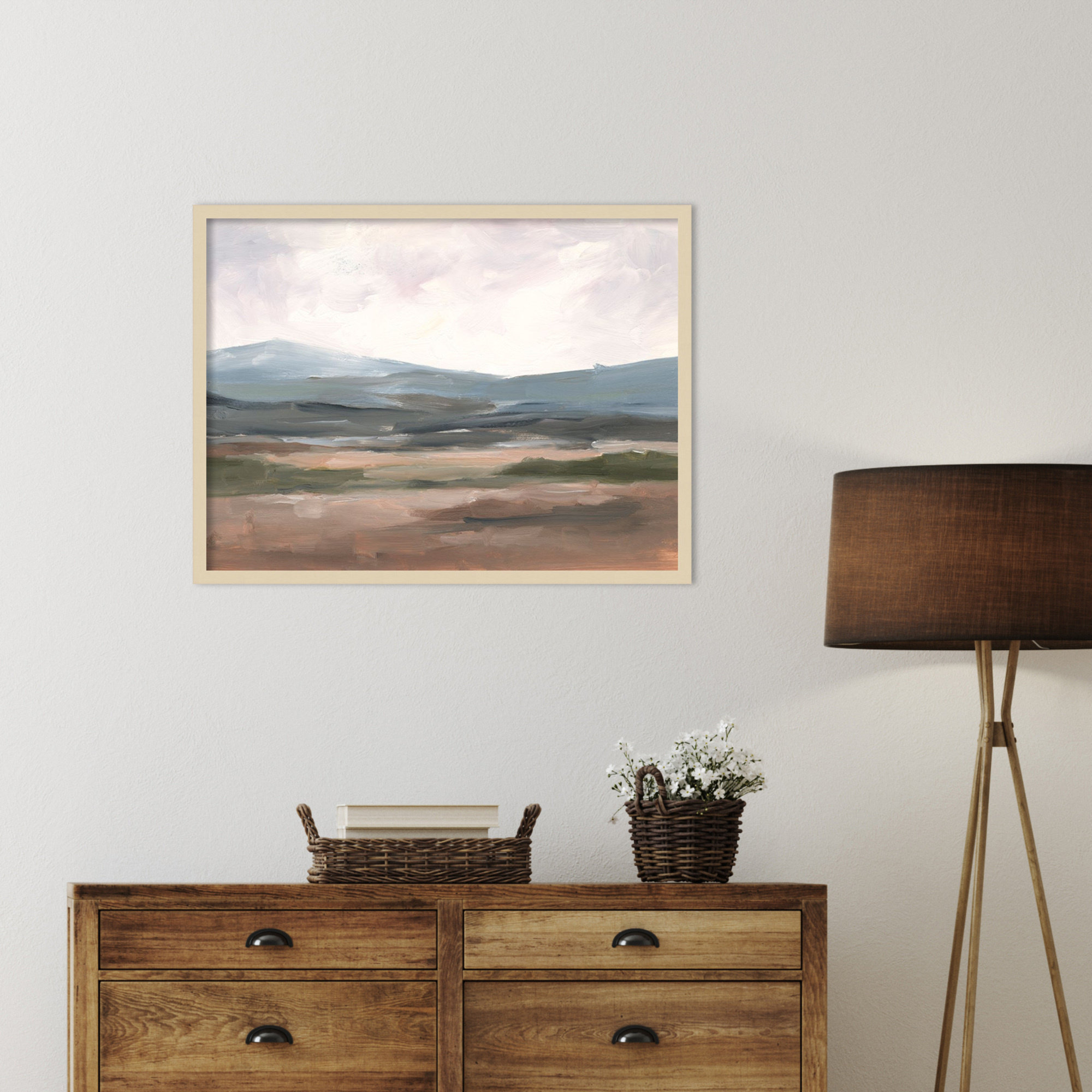 Serene Mountain Study I by Ethan Harper Wood Framed Wall Art Print, Brown, 25" H x 33" W