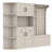 Multifunctional left-right combination hall cabinet (can be used separately) with storage and 4 hooks, storage cabinet/ hall tree 2 in 1 for living room, kitchen and hallway-488762795