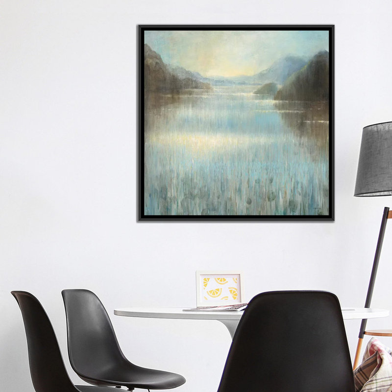 «Through the Mist II», reproduction d'art sur toile, H 18 po x l 18 po x P 1,5 po, Toile encadrée noire, Non mat