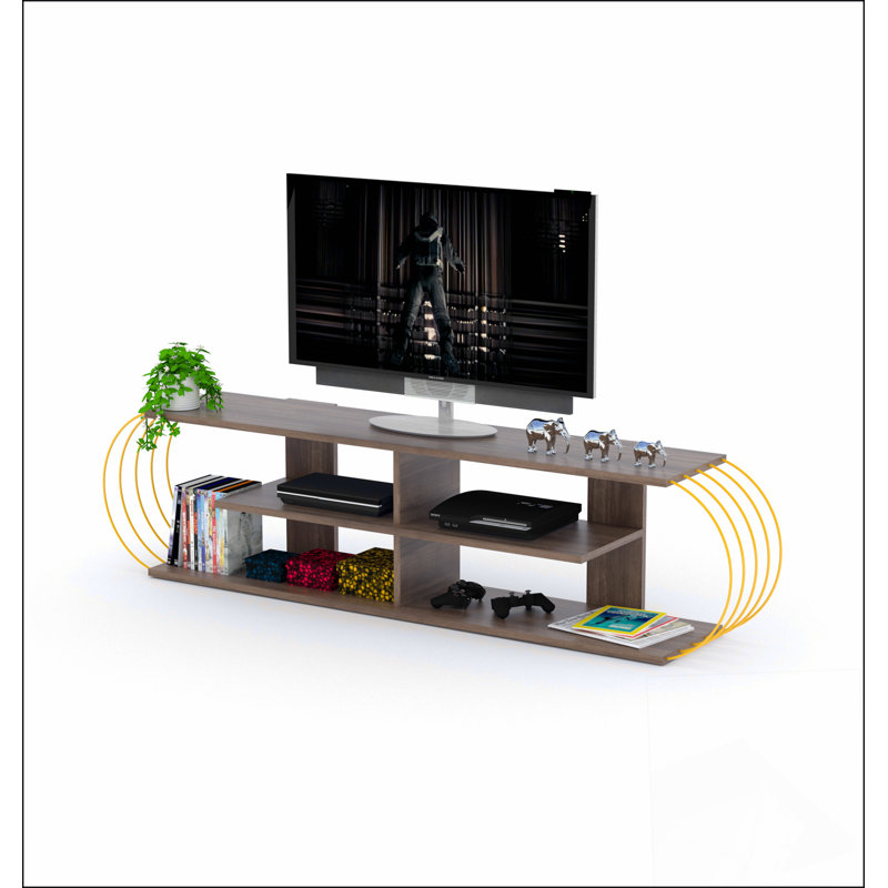 Meuble télé 4 po FurnisHome Store, Noyer / jaune