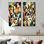«Cubic Morning Coffee with Friends» - ensemble de 2 impressions murales en métal café