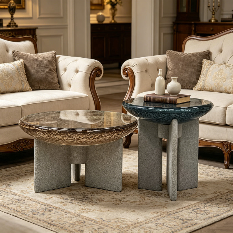 Modern creative combination resin coffee table