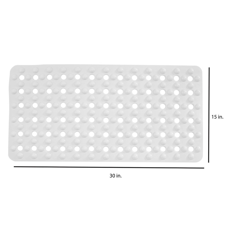 Tapis de bain antidérapant Bath Bliss, Blanc