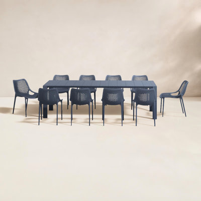 Farrah Rectangular 10 - Person Extendable Dining Set