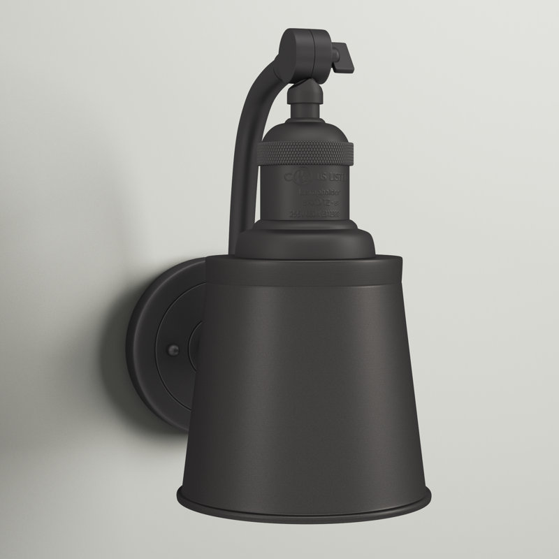Lavender Hill Armed Sconce, LED, Matte Black, Matte Black
