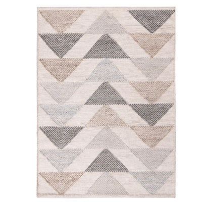 Rug & Kilim’S Scandinavian Inspired Moroccan Style Beige And Blue Polyester Rug