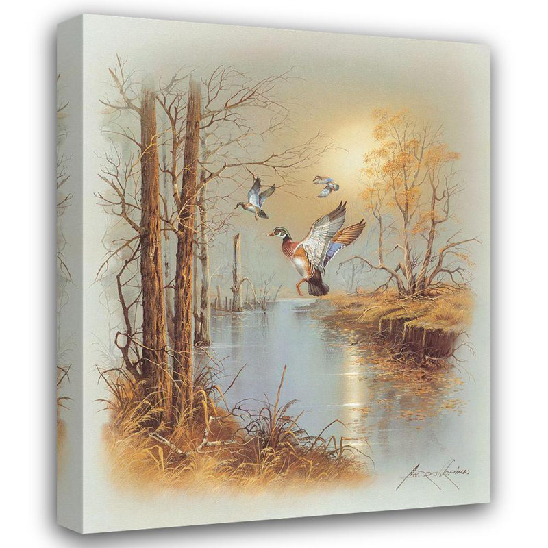 Toile tendue avec châssis Lark Manor ™ Orpinas, Andres, titre: Ducks B