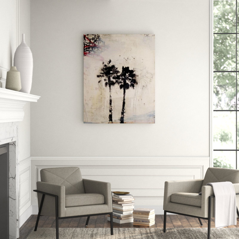 New Island Palm Print, 50" H x 40" W, Plexi
